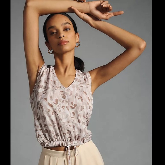 Cloth & Stone Anthropologie Sleeveless Blouse Abstract Print Size Large - Picture 1 of 8